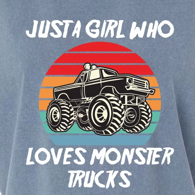 Monster Truck Birthday Just A Girl Who Loves Monster Trucks Gift Garment-Dyed Women's Muscle Tee