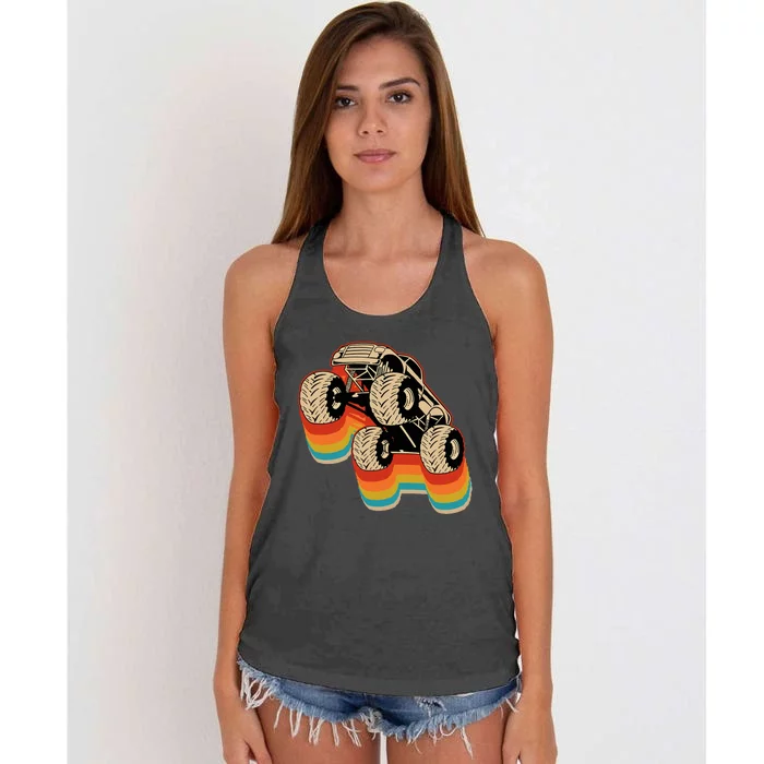 Monster Truck Big Vintage Style Women's Knotted Racerback Tank