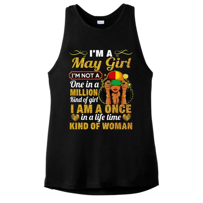 May Taurus Birthday Gift Once In Lifetime Kinda Woman Ladies Tri-Blend Wicking Tank