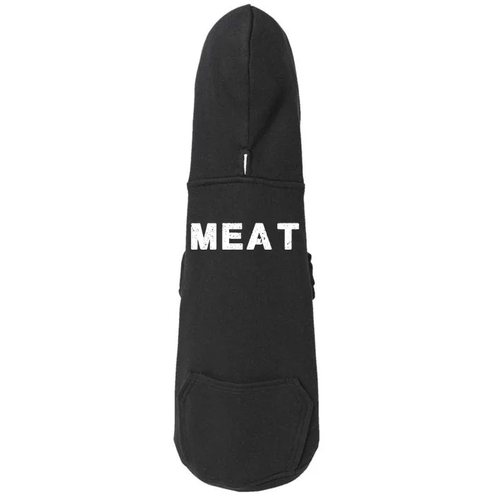 MEAT Tasty BBQ Food Funny Doggie 3-End Fleece Hoodie