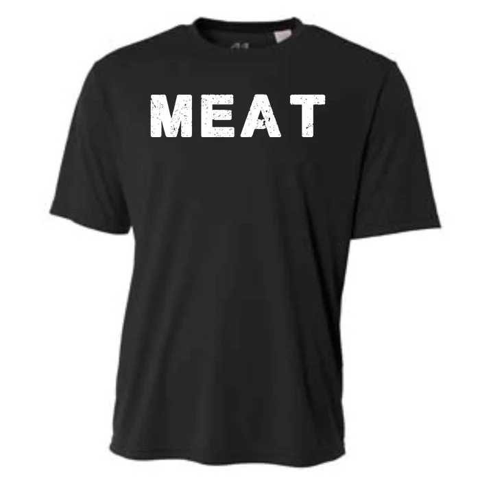 MEAT Tasty BBQ Food Funny Cooling Performance Crew T-Shirt