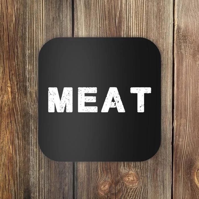 MEAT Tasty BBQ Food Funny Coaster