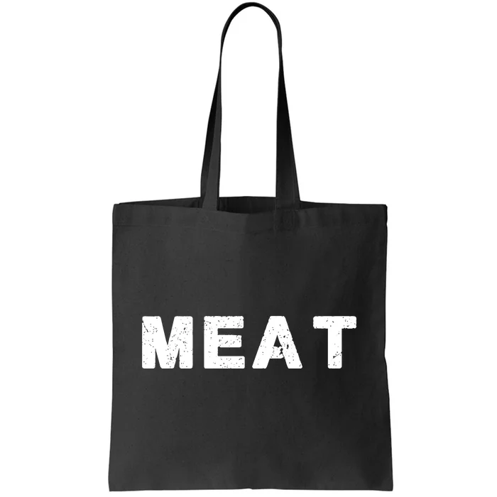 MEAT Tasty BBQ Food Funny Tote Bag