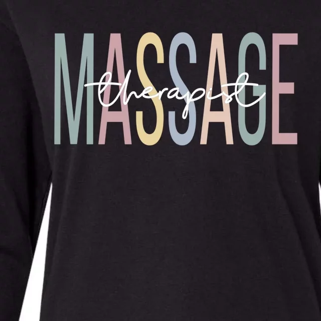 Massage Therapist Boho Massage Therapy Funny Gift Womens Cotton Relaxed Long Sleeve T-Shirt