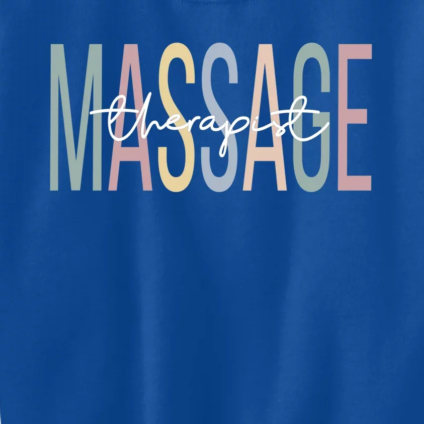 Massage Therapist Boho Massage Therapy Funny Gift Kids Sweatshirt