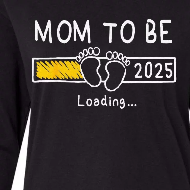 Mom To Be 2025 Loading Mom Est 2025 Promoted To Mommy Womens Cotton Relaxed Long Sleeve T-Shirt