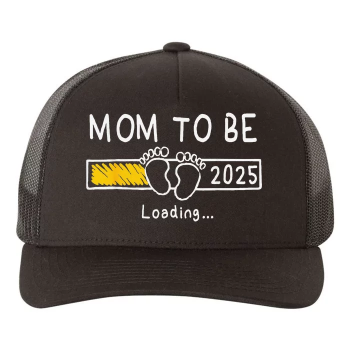 Mom To Be 2025 Loading Mom Est 2025 Promoted To Mommy Yupoong Adult 5-Panel Trucker Hat