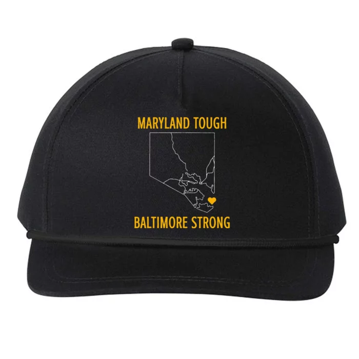 Maryland Tough Baltimore Strong Snapback Five-Panel Rope Hat