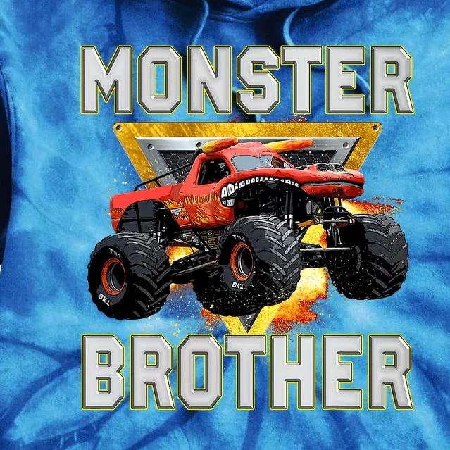 Monster Truck Brother Monster Truck Are My Jam Truck Lovers Tie Dye Hoodie