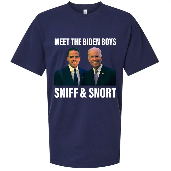 Meet The Biden Boy Sniff And Snort Sueded Cloud Jersey T-Shirt