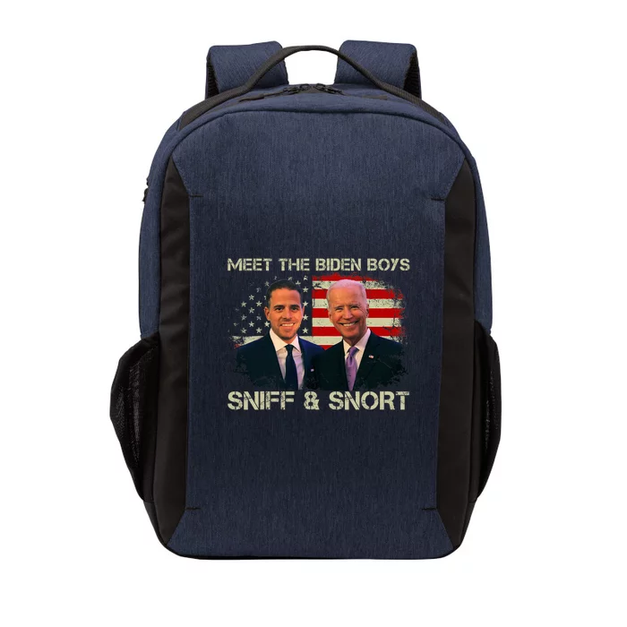 Meet The Biden Boys_ Sniff And Snort Funny Quote America Flag Vector Backpack