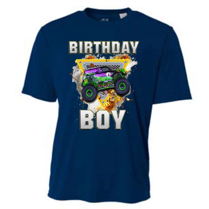 Monster Truck Birthday Boy Monster Truck Are My Jam Lovers Cooling Performance Crew T-Shirt