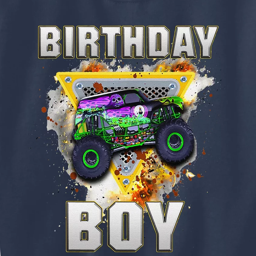 Monster Truck Birthday Boy Monster Truck Are My Jam Lovers Kids Sweatshirt