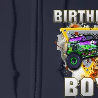 Monster Truck Birthday Boy Monster Truck Are My Jam Lovers Full Zip Hoodie