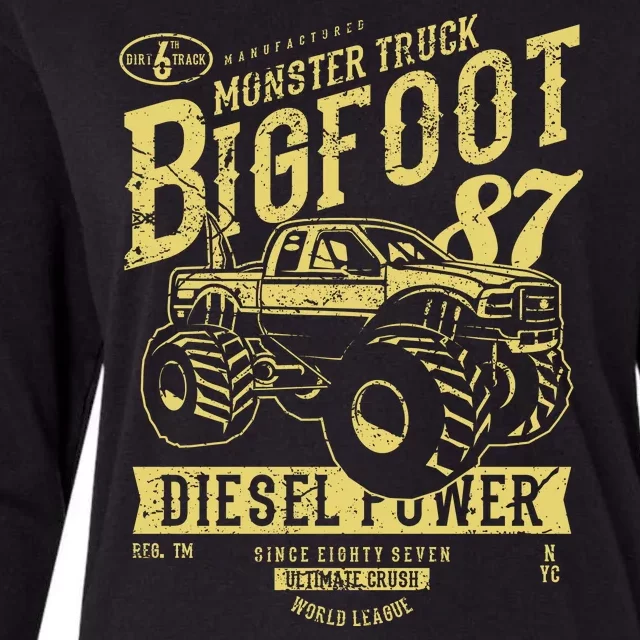 Monster Truck Big Foot Womens Cotton Relaxed Long Sleeve T-Shirt