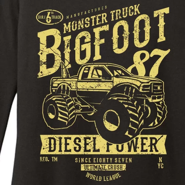 Monster Truck Big Foot Womens CVC Long Sleeve Shirt