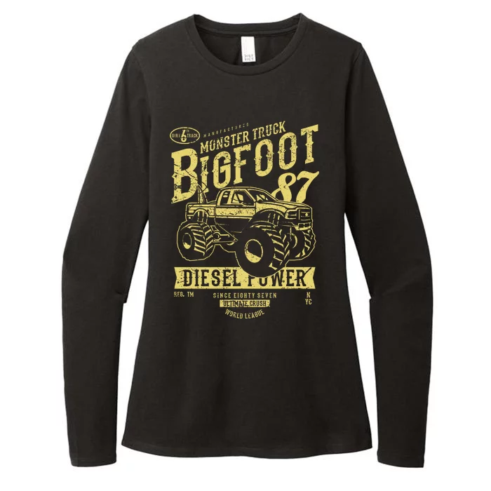 Monster Truck Big Foot Womens CVC Long Sleeve Shirt