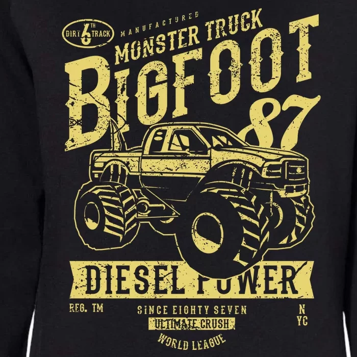 Monster Truck Big Foot Womens California Wash Sweatshirt