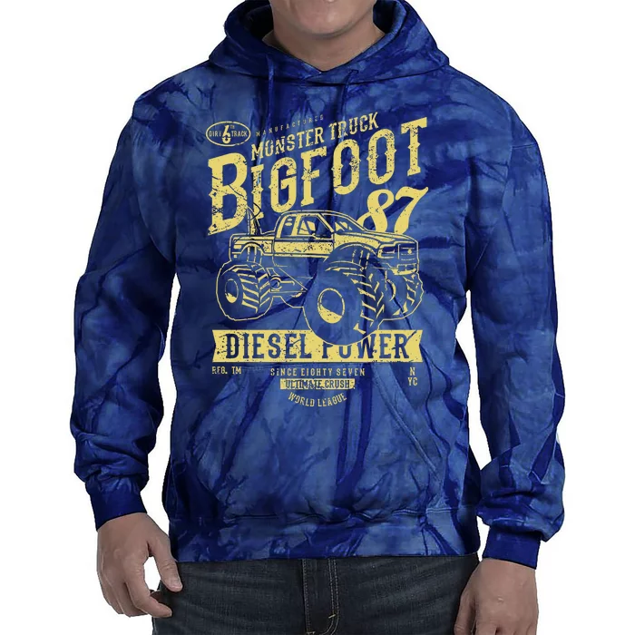 Monster Truck Big Foot Tie Dye Hoodie