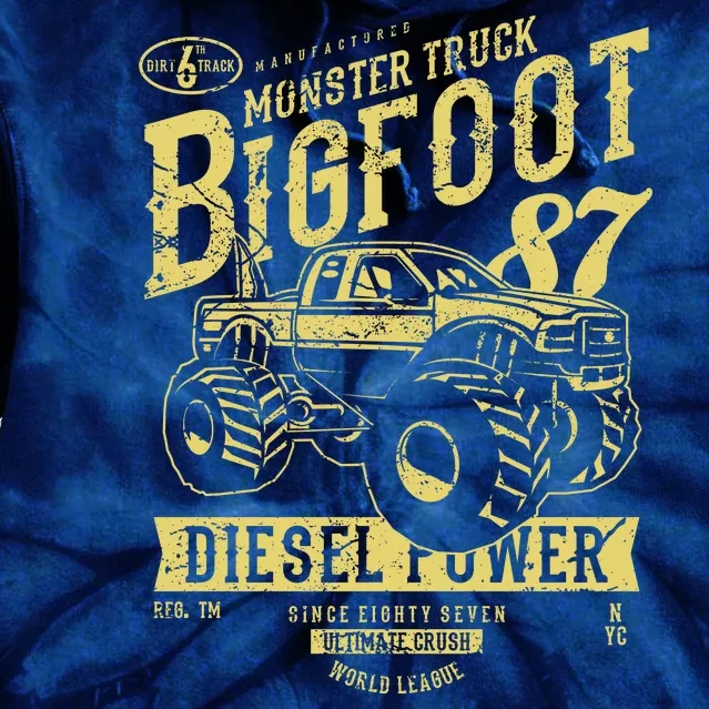 Monster Truck Big Foot Tie Dye Hoodie