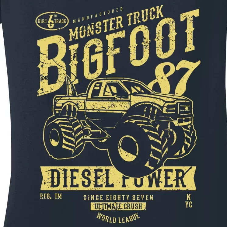 Monster Truck Big Foot Women's V-Neck T-Shirt