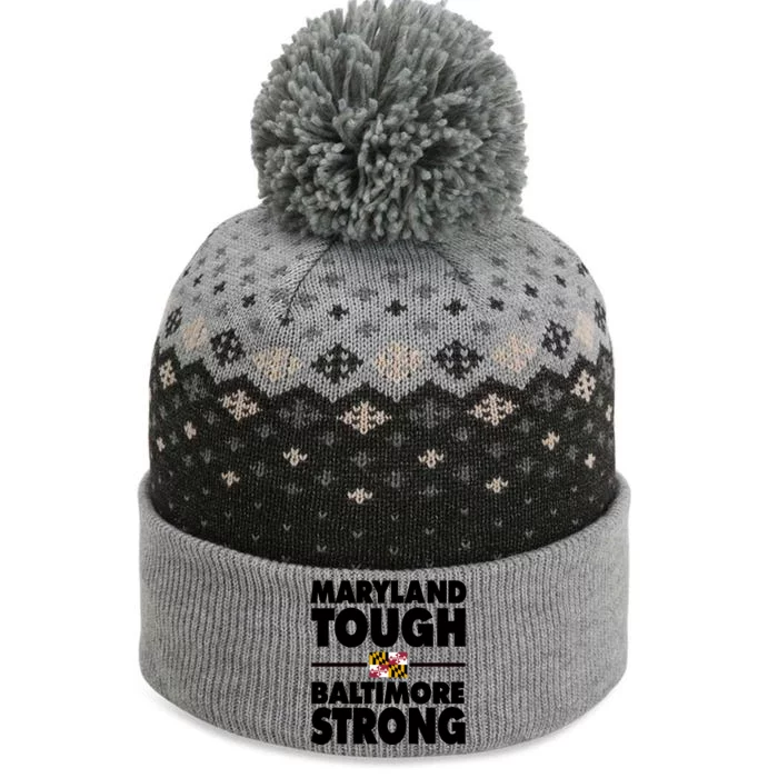 Maryland Tough Baltimore Strong The Baniff Cuffed Pom Beanie