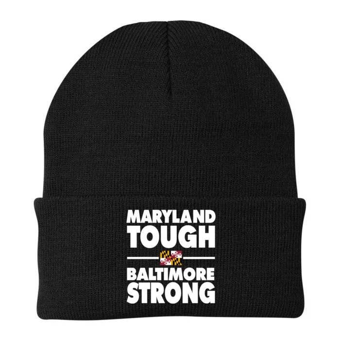 Maryland Tough Baltimore Strong Knit Cap Winter Beanie