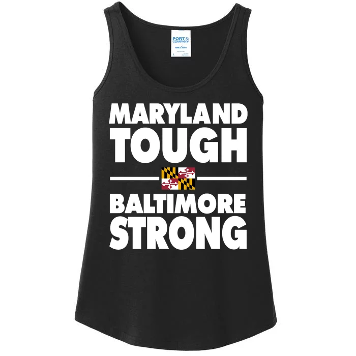 Maryland Tough Baltimore Strong Ladies Essential Tank