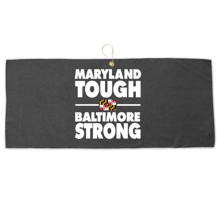 Maryland Tough Baltimore Strong Large Microfiber Waffle Golf Towel