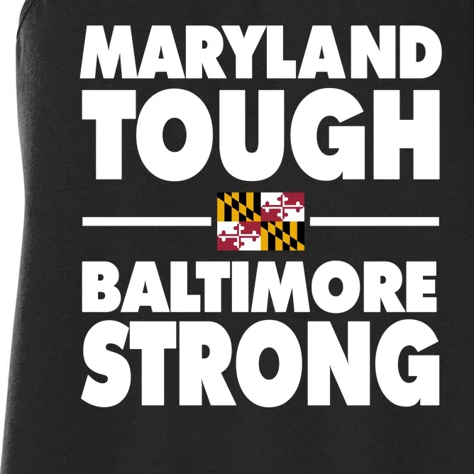 Maryland Tough Baltimore Strong Women's Racerback Tank