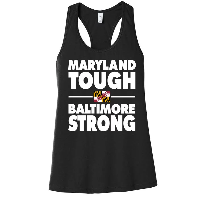 Maryland Tough Baltimore Strong Women's Racerback Tank