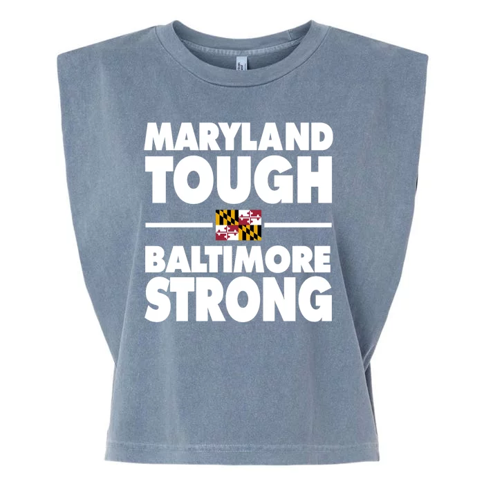 Maryland Tough Baltimore Strong Garment-Dyed Women's Muscle Tee