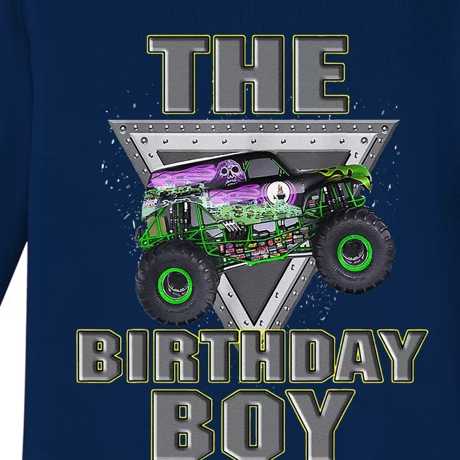 Monster Truck Birthday Boy Baby Long Sleeve Bodysuit