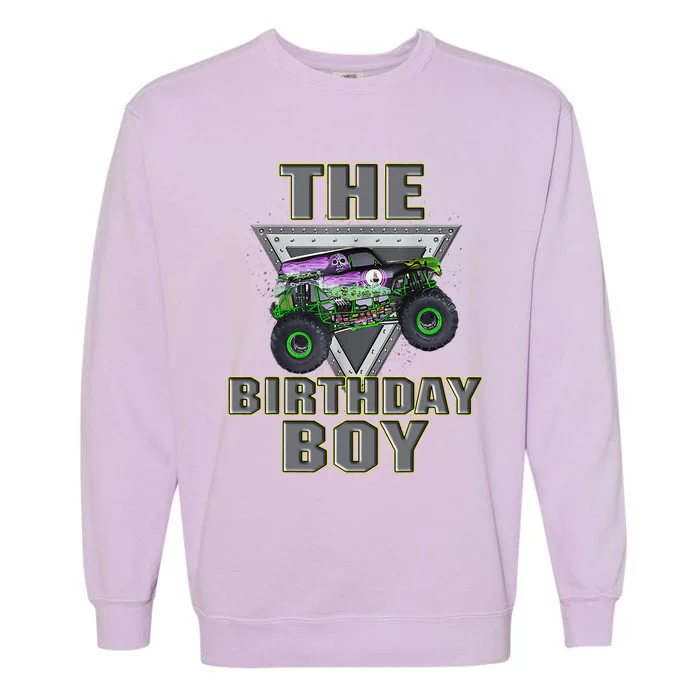 Monster Truck Birthday Boy Garment-Dyed Sweatshirt