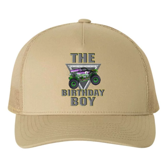 Monster Truck Birthday Boy Yupoong Adult 5-Panel Trucker Hat