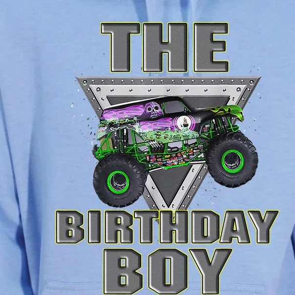 Monster Truck Birthday Boy Unisex Surf Hoodie