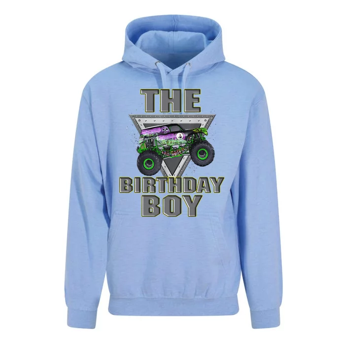 Monster Truck Birthday Boy Unisex Surf Hoodie