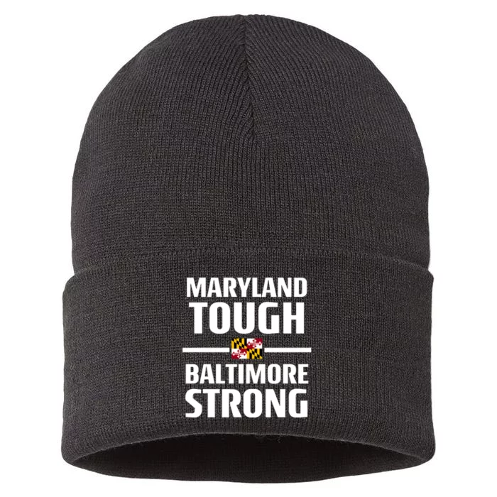 Maryland Tough Baltimore Strong Sustainable Knit Beanie