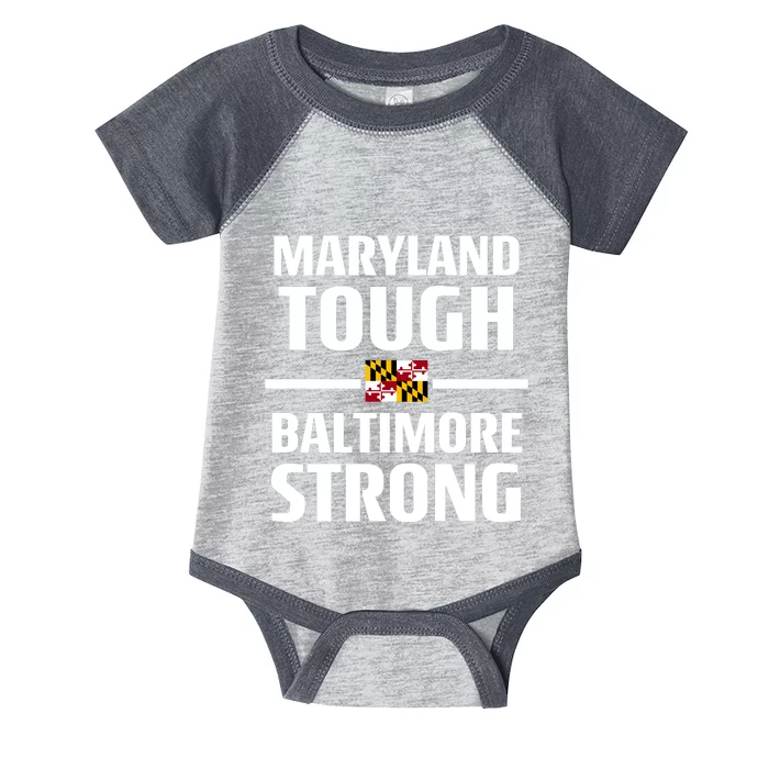 Maryland Tough Baltimore Strong Infant Baby Jersey Bodysuit