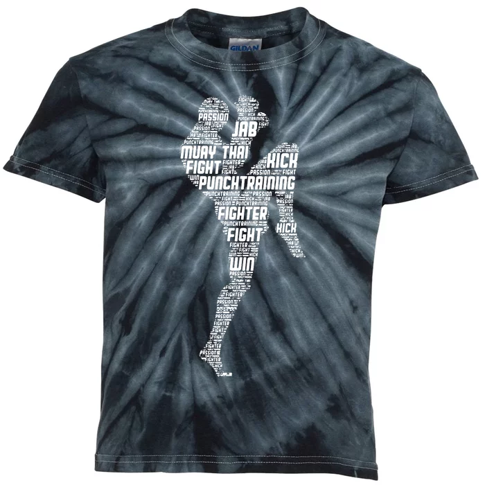 Muay Thai Boxing Kids Tie-Dye T-Shirt