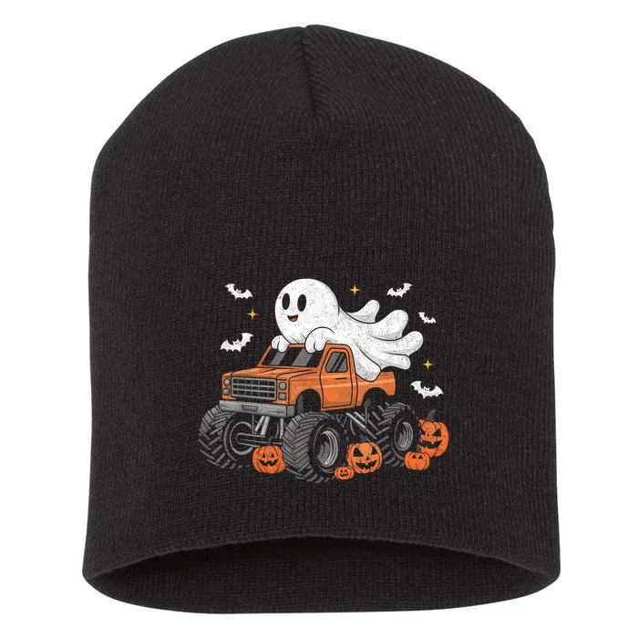 Monster Truck Boy Ghost Pumpkin Halloween Costume Short Acrylic Beanie