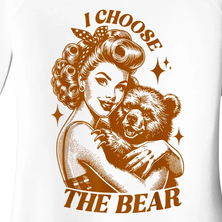 Motivational Team Bear Woods I Choose The Bear Women Gift Women's Perfect Tri Tunic Long Sleeve Shirt