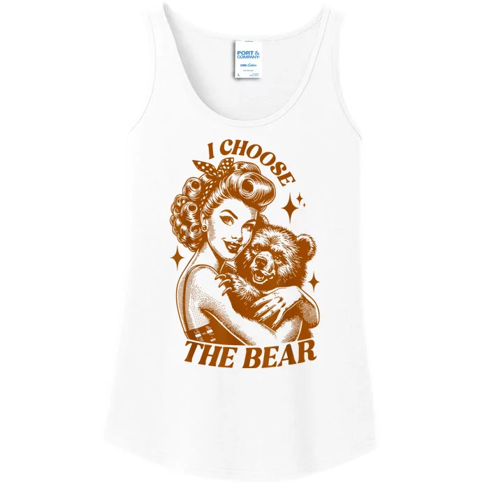 Motivational Team Bear Woods I Choose The Bear Women Gift Ladies Essential Tank