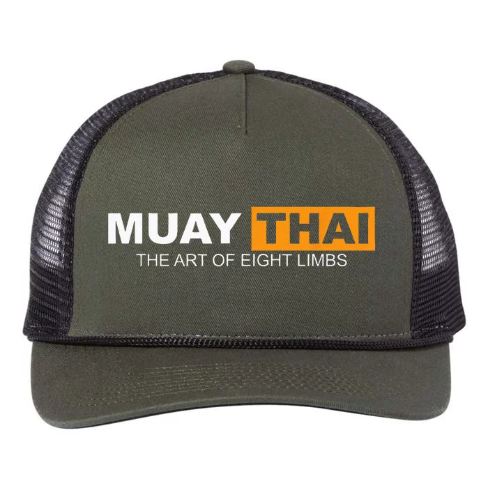 Muay Thai Boxing Kickboxing MMA Retro Rope Trucker Hat Cap