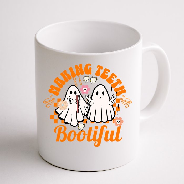 Making Th Bootiful Halloween Dental Hygienist Smile Gift Front & Back Coffee Mug