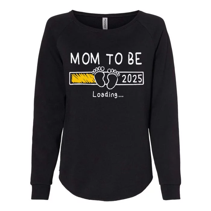 Mom To Be 2025 Loading Mom Est 2025 Promoted To Mommy Gift Womens California Wash Sweatshirt