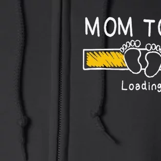 Mom To Be 2025 Loading Mom Est 2025 Promoted To Mommy Gift Full Zip Hoodie