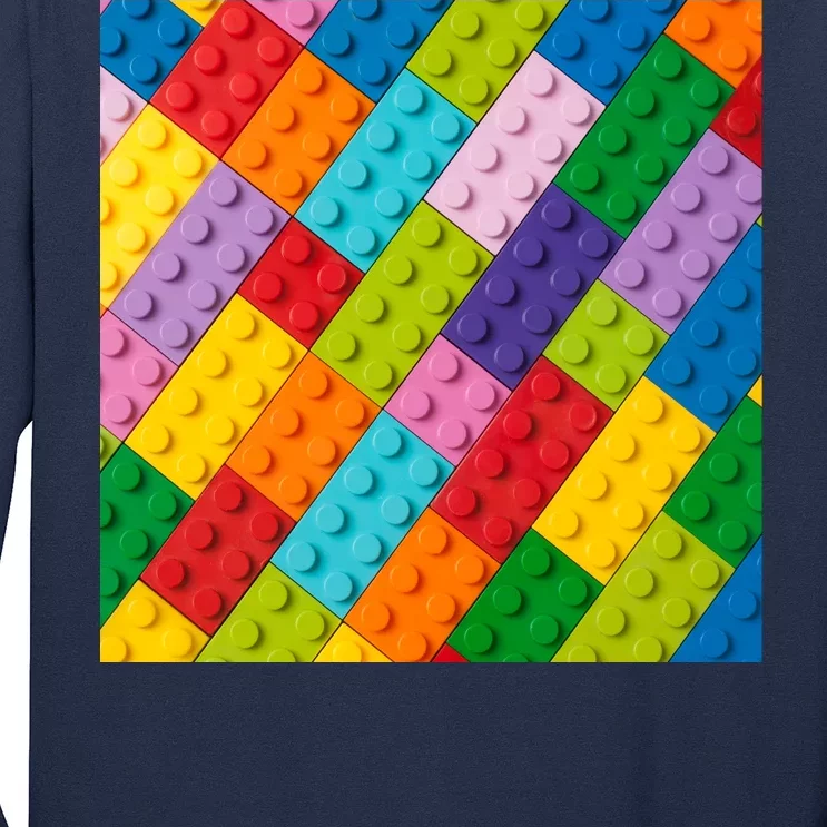 Many Toy Blocks Pattern Long Sleeve Shirt