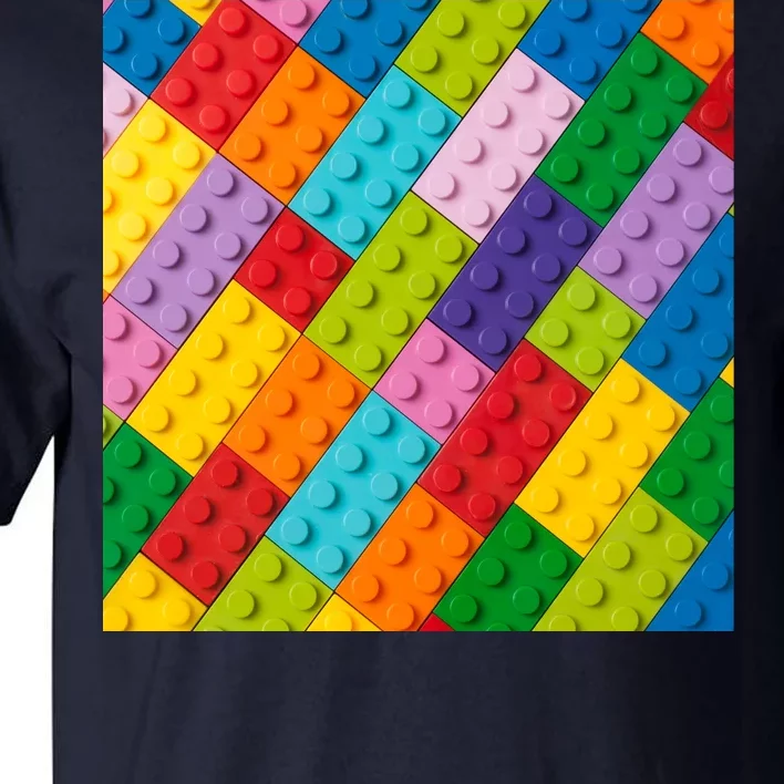 Many Toy Blocks Pattern Tall T-Shirt