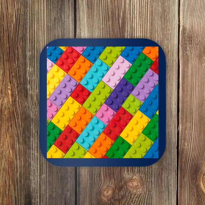 Many Toy Blocks Pattern Coaster